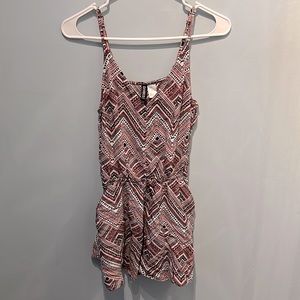 Pink and White Romper. Size 6